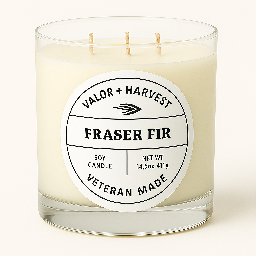 Fraser Fir Soy Blend Candle. 