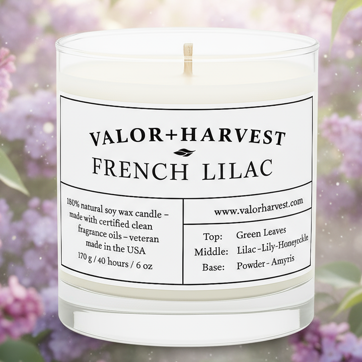 French Lilac candle. 