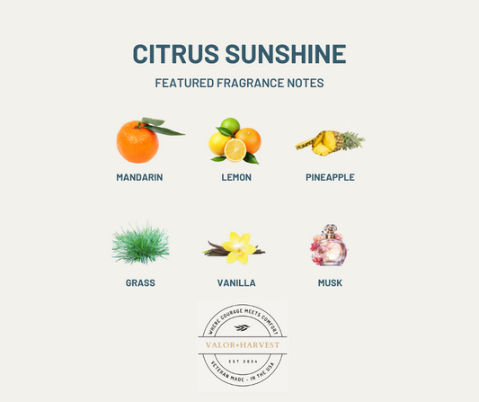 Citrus Sunshine Soy Wax Candle – Non-Toxic & Handcrafted Floral Scented Candle
