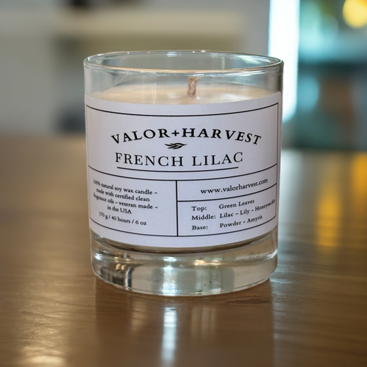 French Lilac Scented Candle - Front 