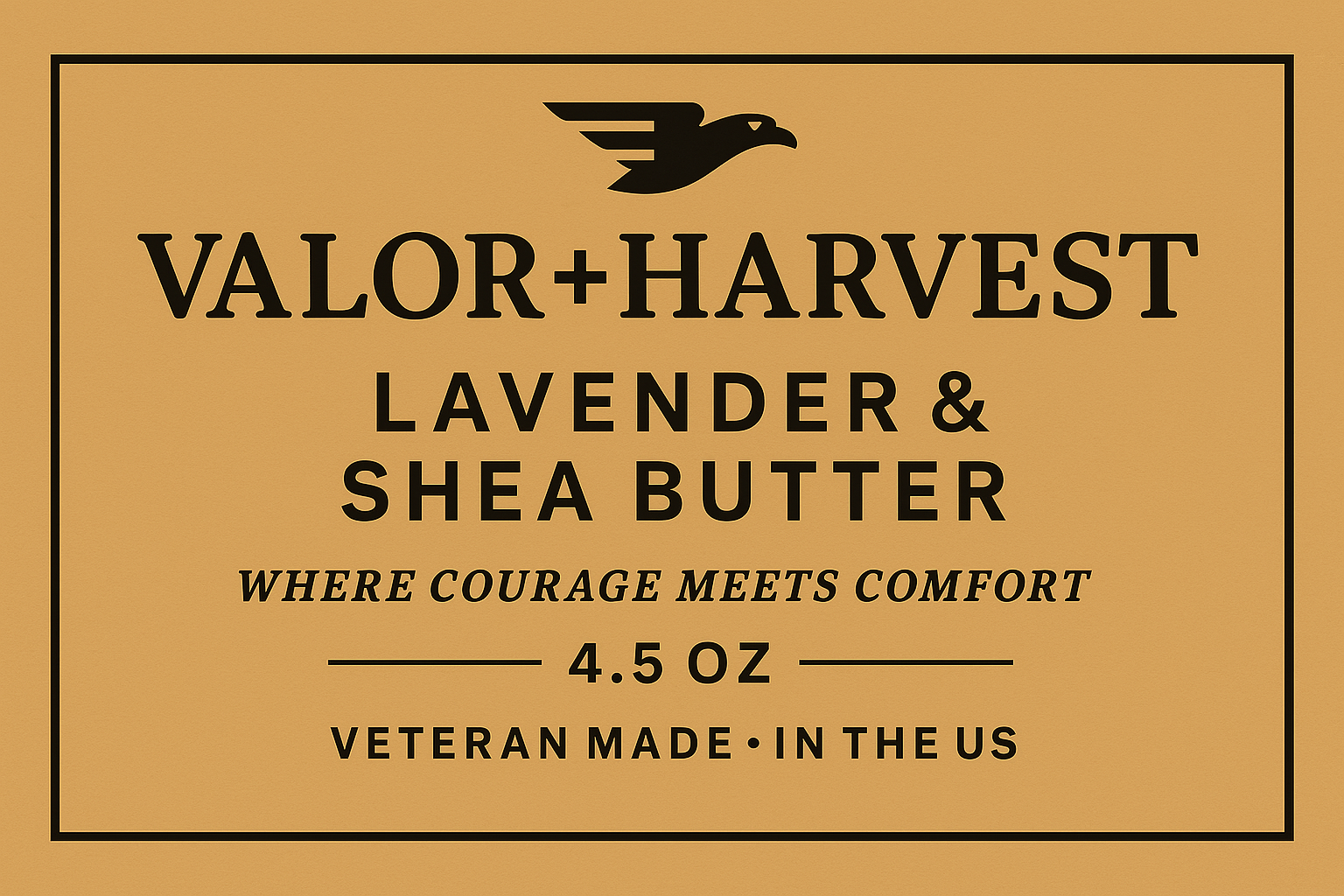 Lavender & Shea Butter soap front label. 