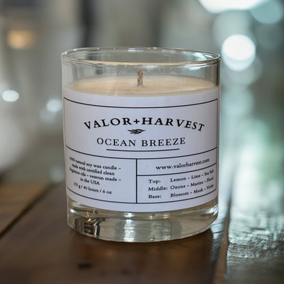 Ocean Breeze Scented Candle - Front 